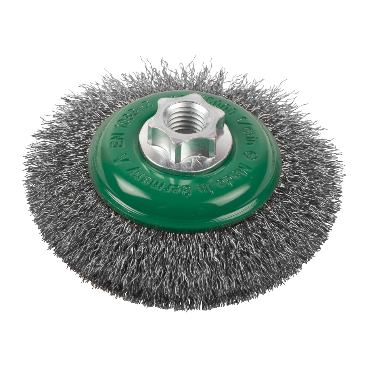 Bevel Brushes M14 Crimped Wire BROSSE COUPE SUR TIGE INOX ONDULE M14 100x10mm 0,35mm 1pc