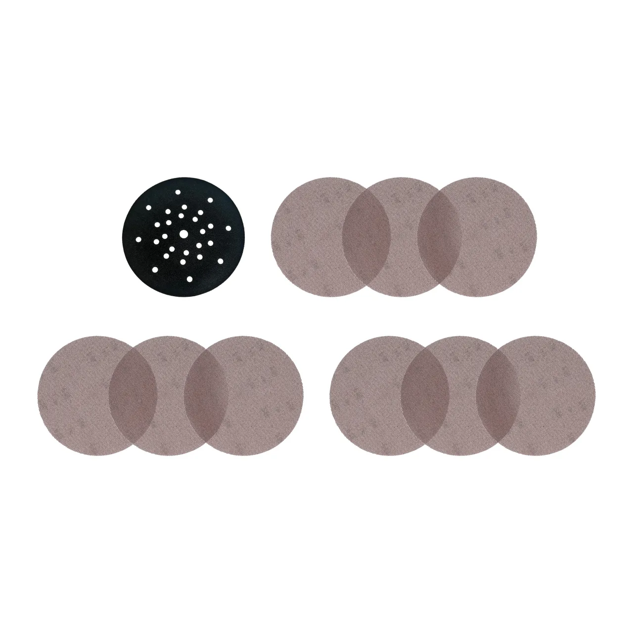 Abr. PG Delta Mesh & Pad saver 225HL-10PC Power Grid Mesh Sanding Sheets for Random Orbital Sanders