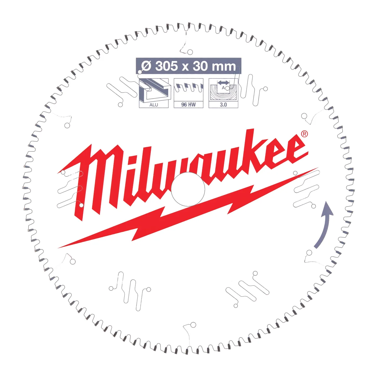Circular saw blades for mitre saws Gen II CSB MS Alu305 x 30 x 3.0 x 96TF
