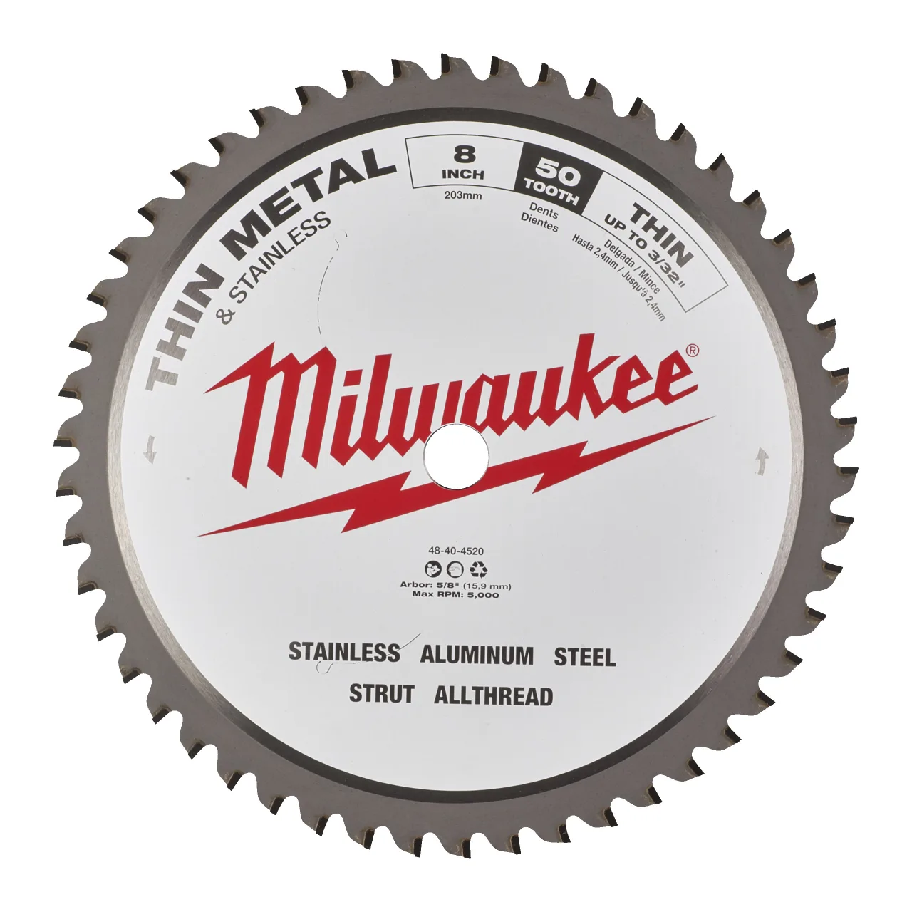 Circular saw blades for metal LAME SCIE CIRCULAIRE MÉTAL 203 MM/50 DTS (X1)