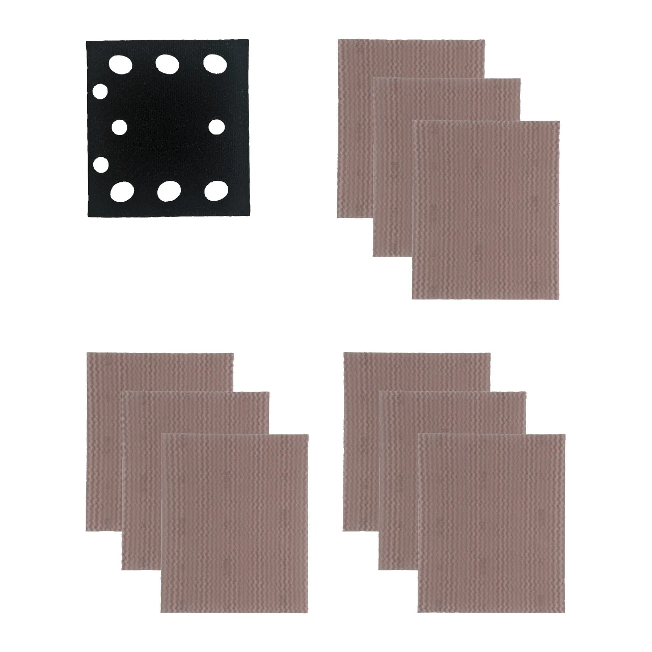 Abr. PG Delta Mesh & Pad saver 115x107HL-10PC Power Grid Mesh Sanding Sheets for Orbital Sanders