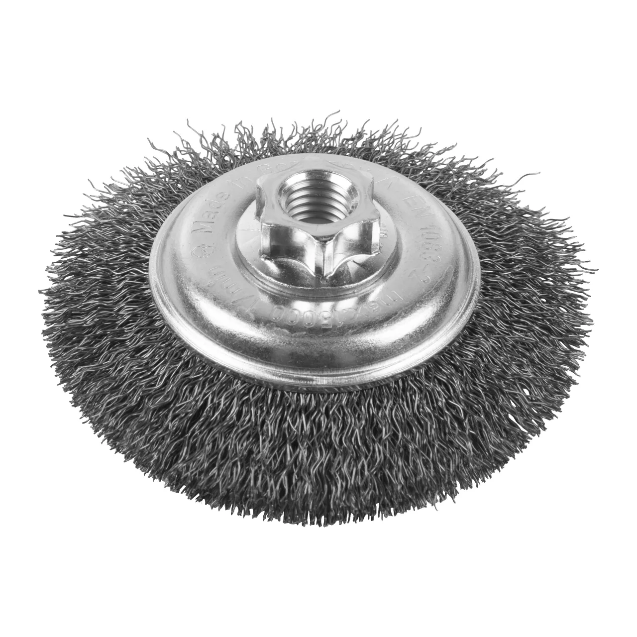Bevel Brushes M14 Crimped Wire BROSSE COUPE SUR TIGE ACIER ONDULE M14 100x10mm 0,35mm - 1 pc
