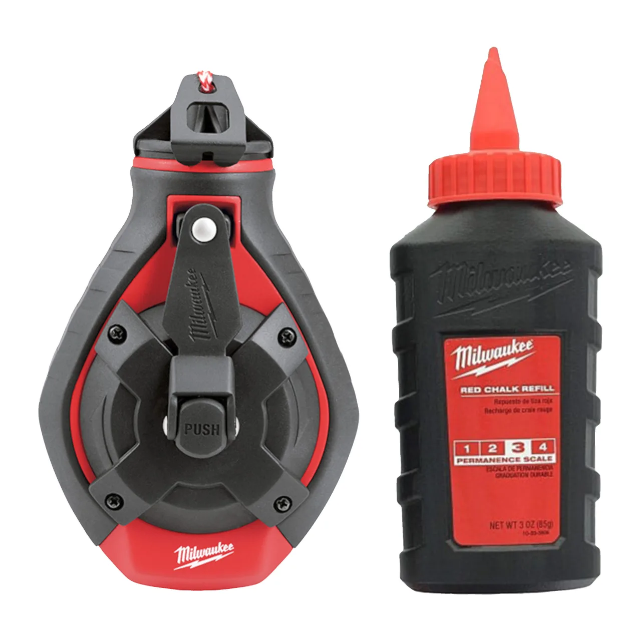 Bold Line Chalk Reel Cordeau traceur épais + recharge rouge