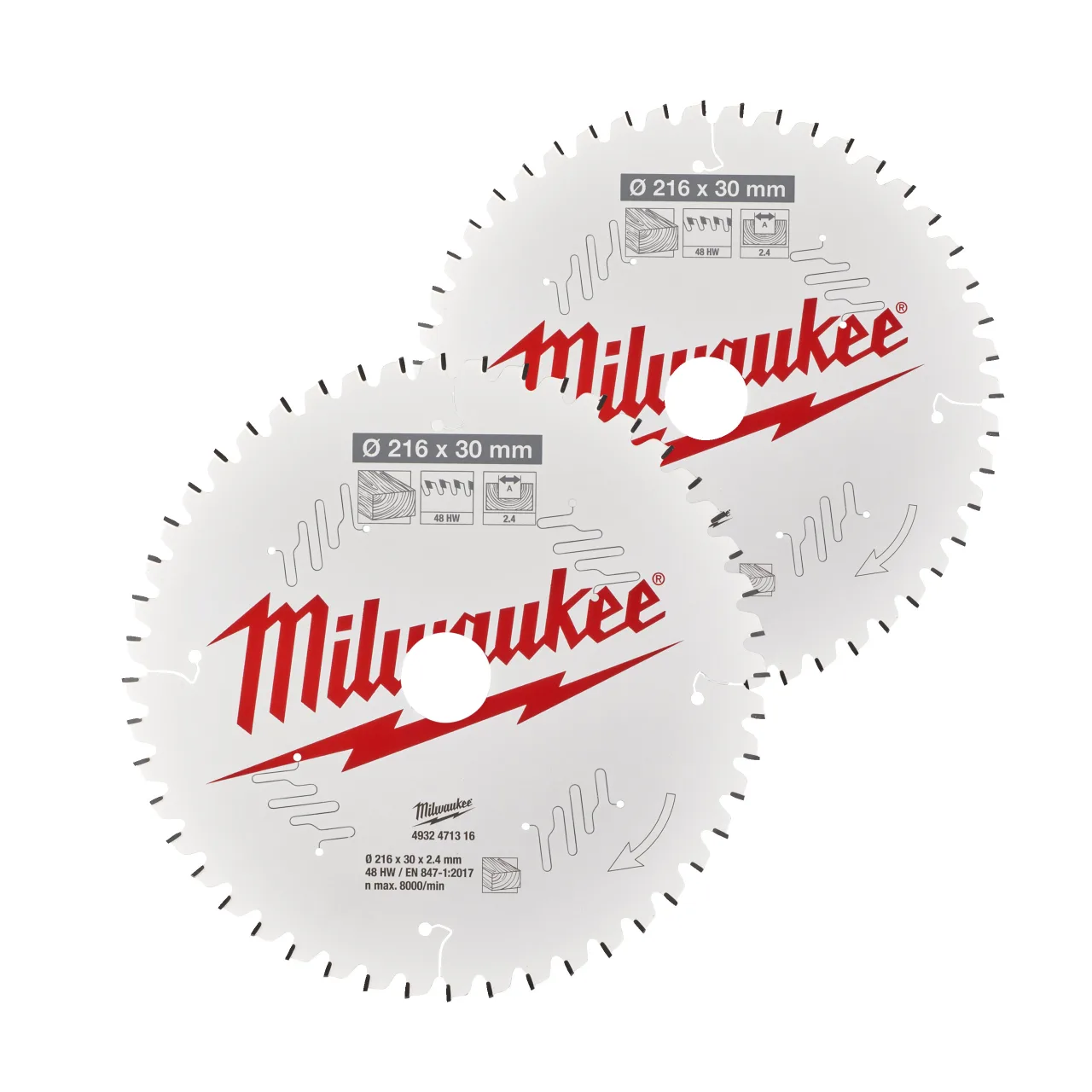 Circular saw blades for mitre saws Gen II 216 x 30 mm Jeu d'emballage double (2pc)