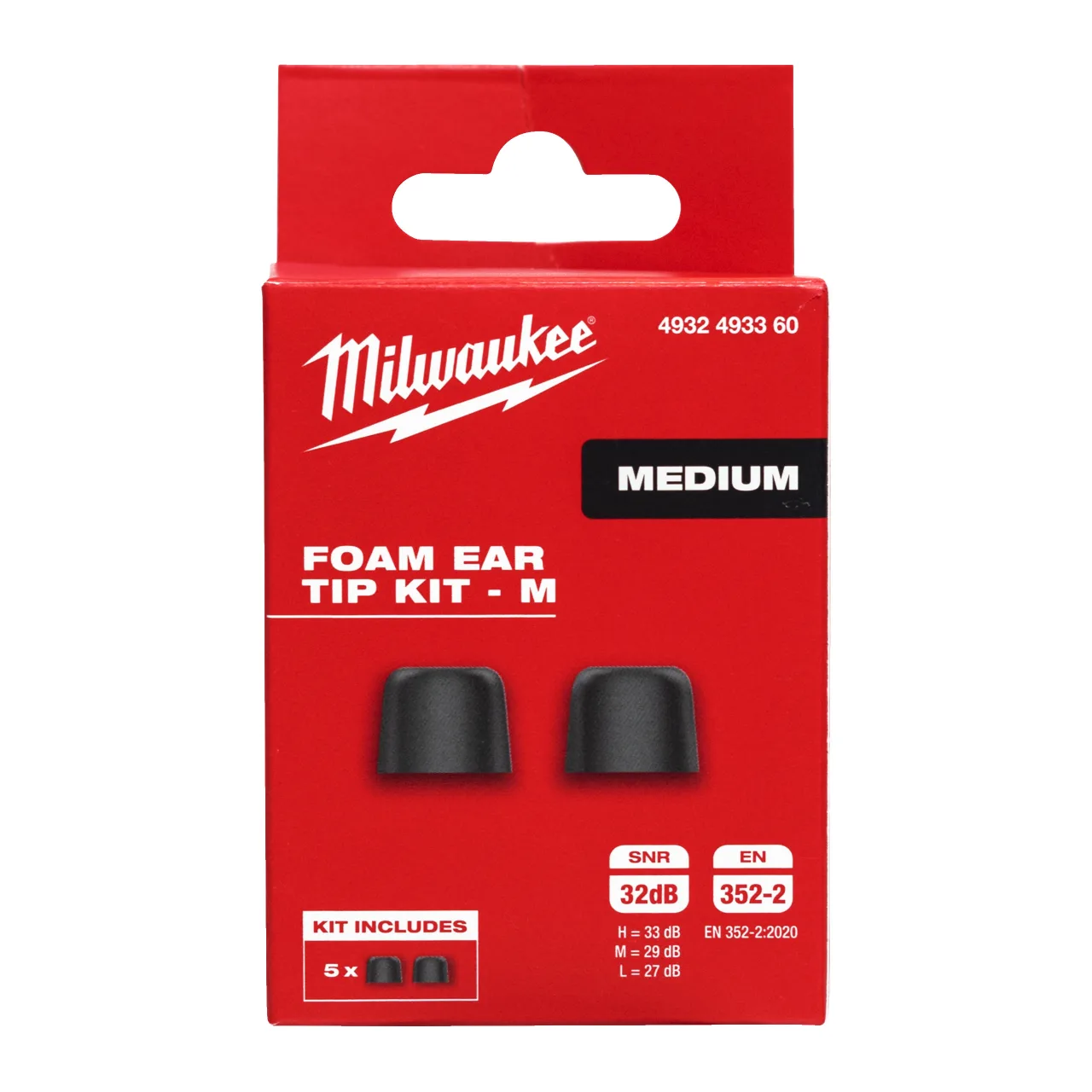 5 paires de Remplacement des bouchons d'oreille à mémoire de forme - M Memory foam ear tip replacement