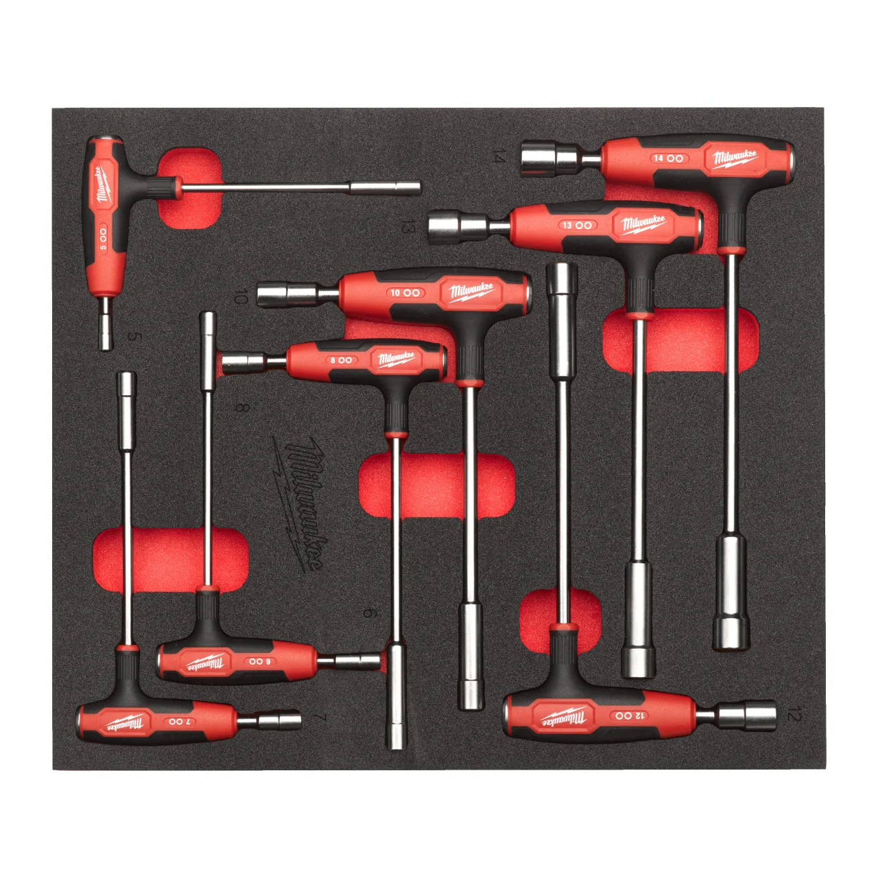 8 pc Nut T-Key Set Foam Insert