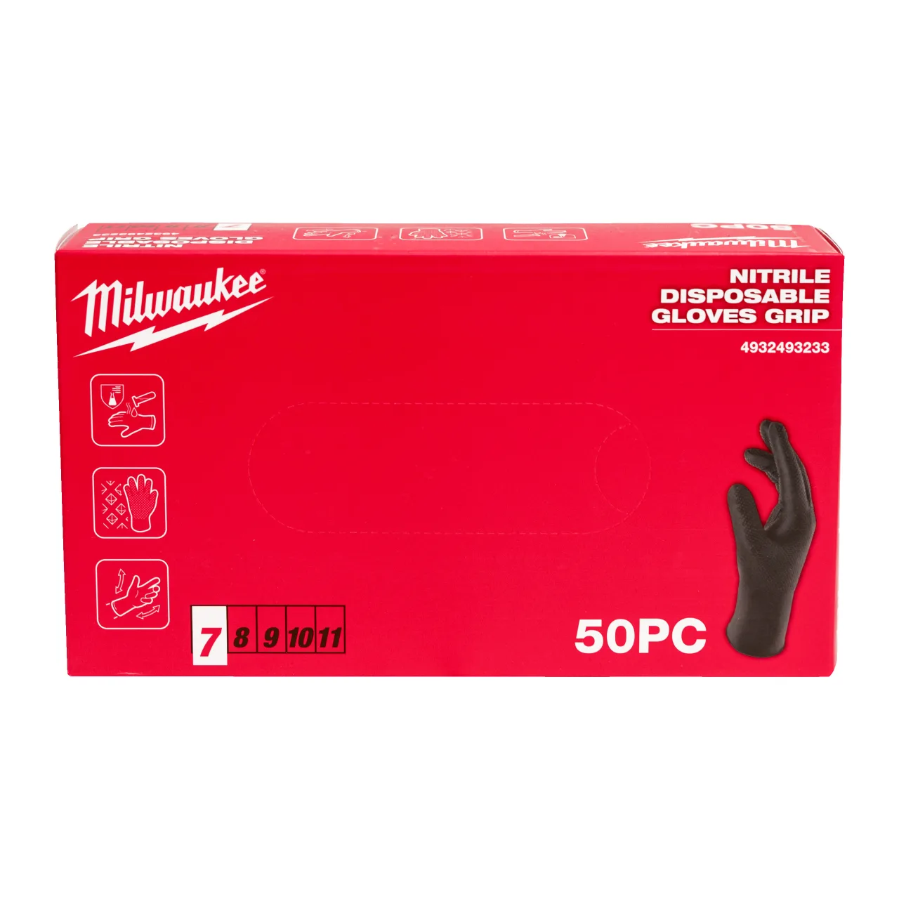Boîte gants nitrile jetables - 7/S - 50PC Nitrile Disposable Gloves Grip