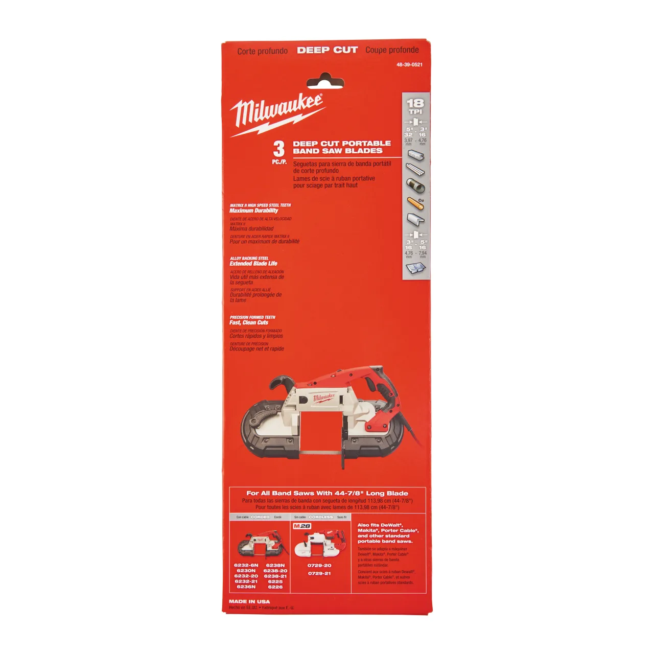 Bandsaw blade 1139.83 mm blade length