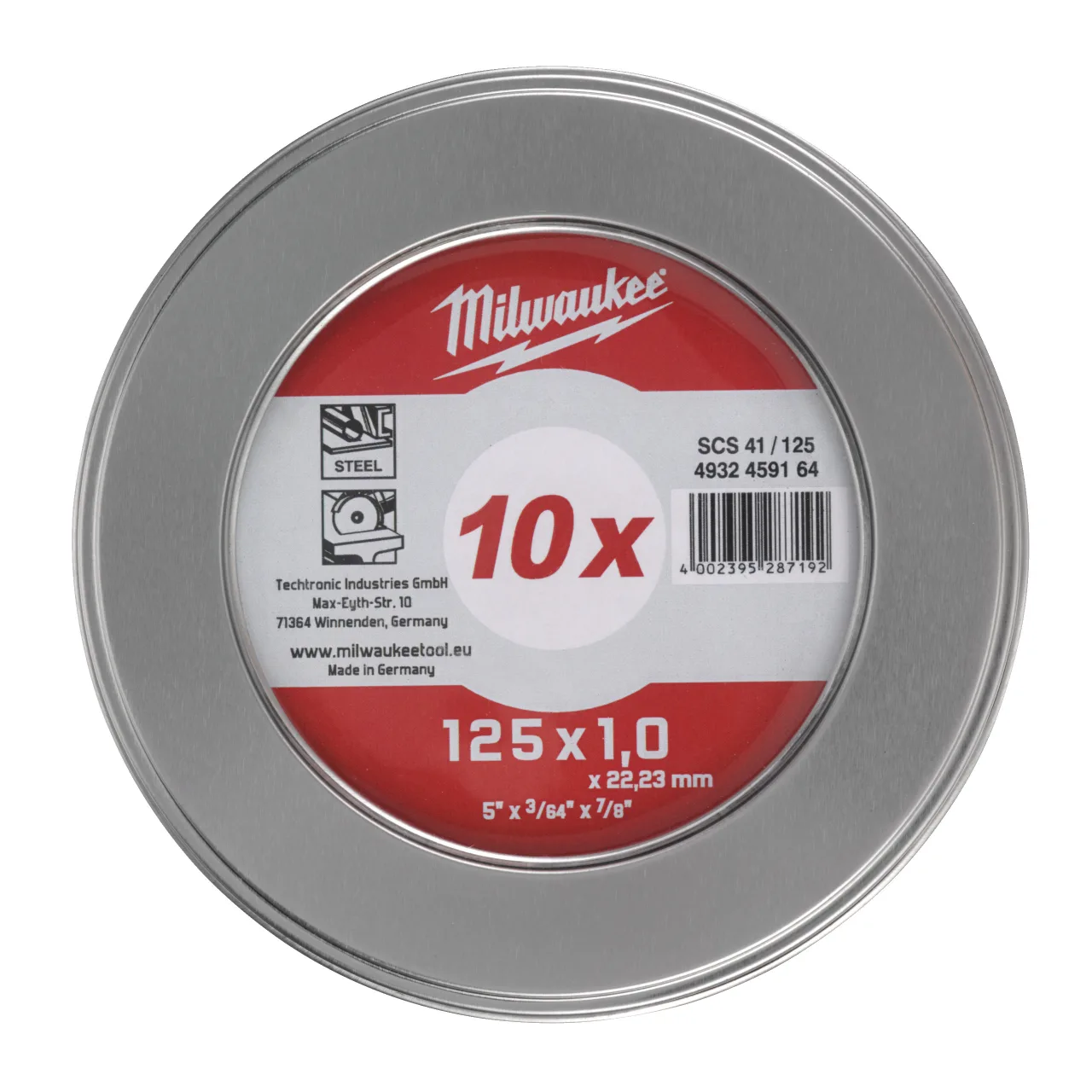 10 x 4932451477 dans une boîte en métal. Contractor discs in metal box