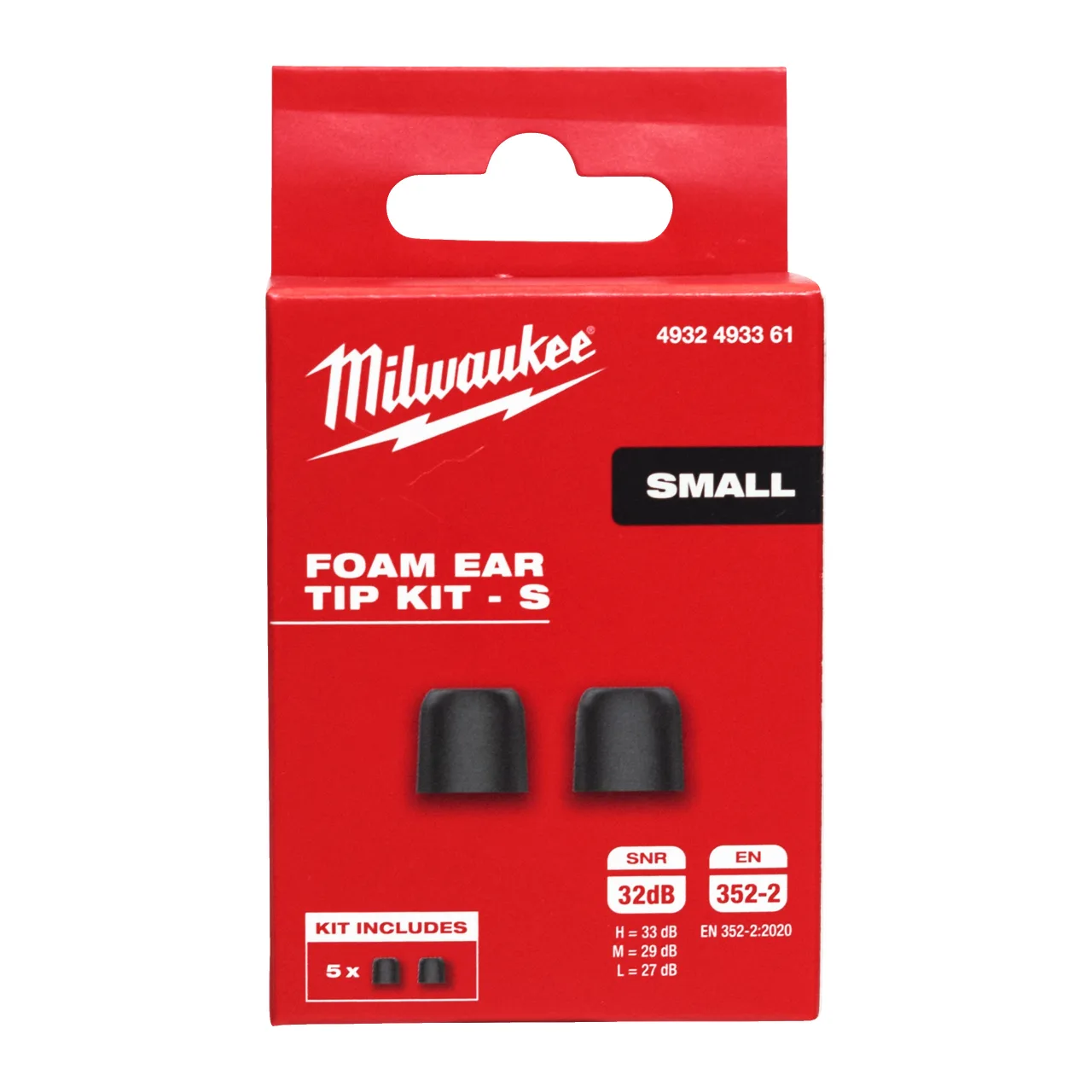 5 paires de remplacement des bouchons d'oreille à mémoire de forme - S Memory foam ear tip replacement