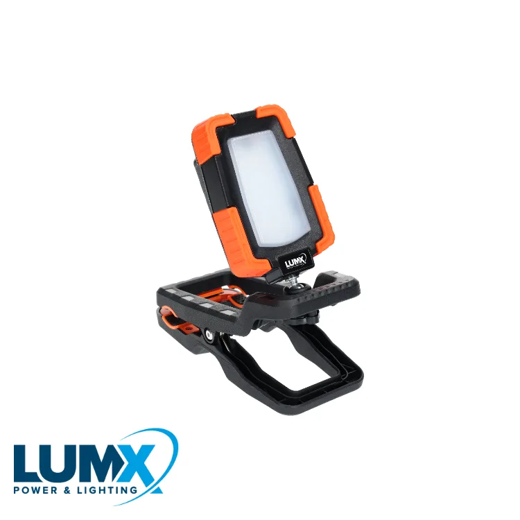 Lampe à pince LED - CL-20, rechargeable, 360°, 20 W, 1800 lm, IP 65 - LUMX