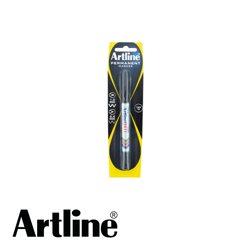 ARTLINE Marqueur permanent - TWIN MARKER 041T, blauw, pointe ronde, blister - 1 mm + 0,4 mm