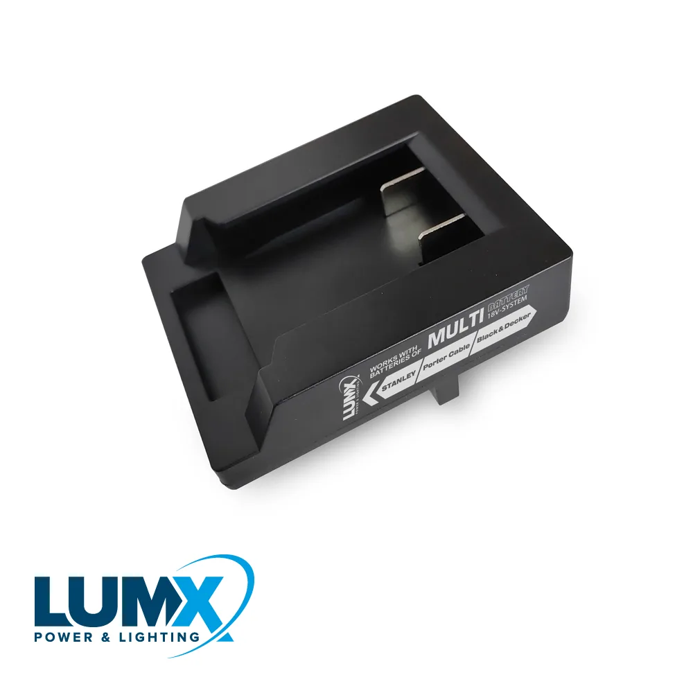 LUMX Adaptateur - STANLEY, BLACK & DECKER batterie - pour série-M, GALAXY MULTI-BATTERY HYBRID