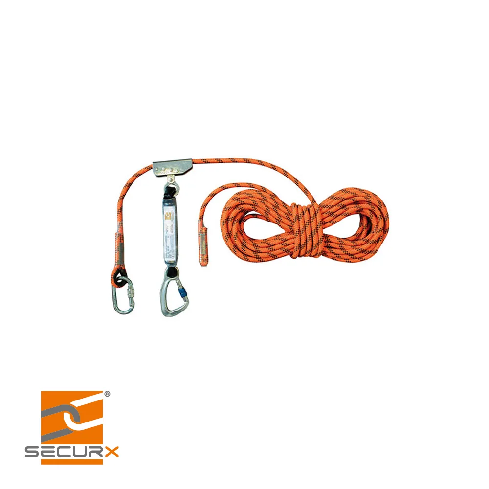 SECURX Dispositif antichute - SECUR-LINE, corde PES 10 m, incl. mousqueton SH10, AH40 - 140 kg