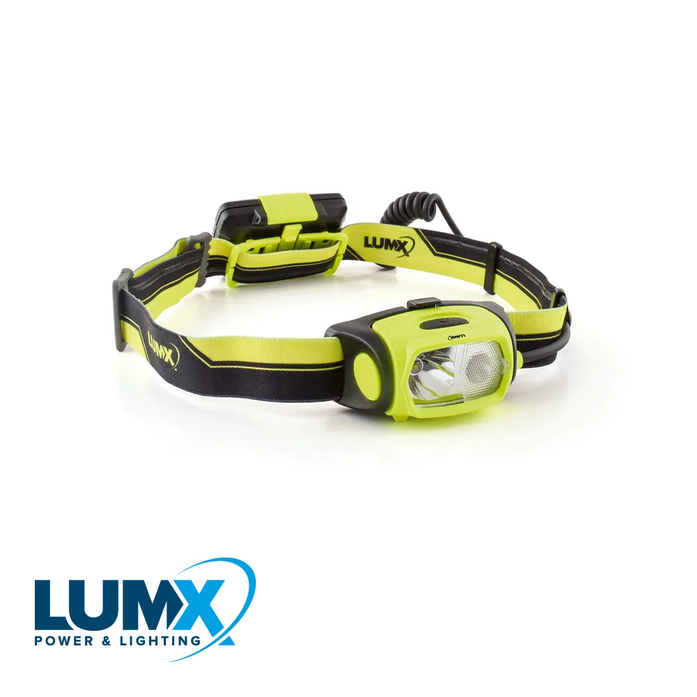 LUMX Lampe frontale LED - TCT-375B, incl. 3 x AA Duracell, 375 lm, IP 64 (EX LM 12180)