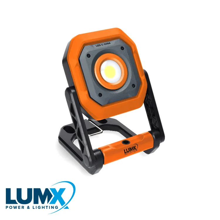 Lampe de chantier LED - C-2000, rechargeable, pliable, 20 W, IP X6 - LUMX