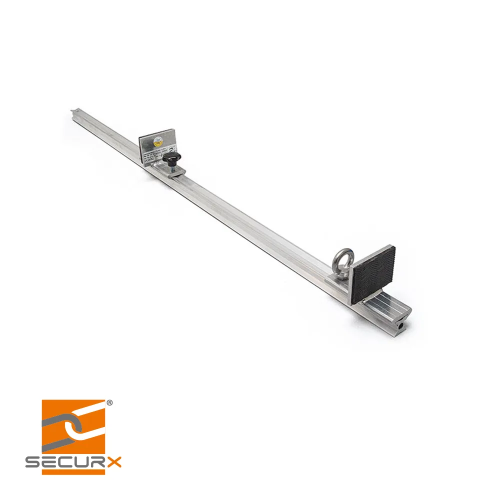 SECURX Point d'ancrage mobile - alu, pour porte et fenêtre, EN 795B, sac - 300-1280 mm