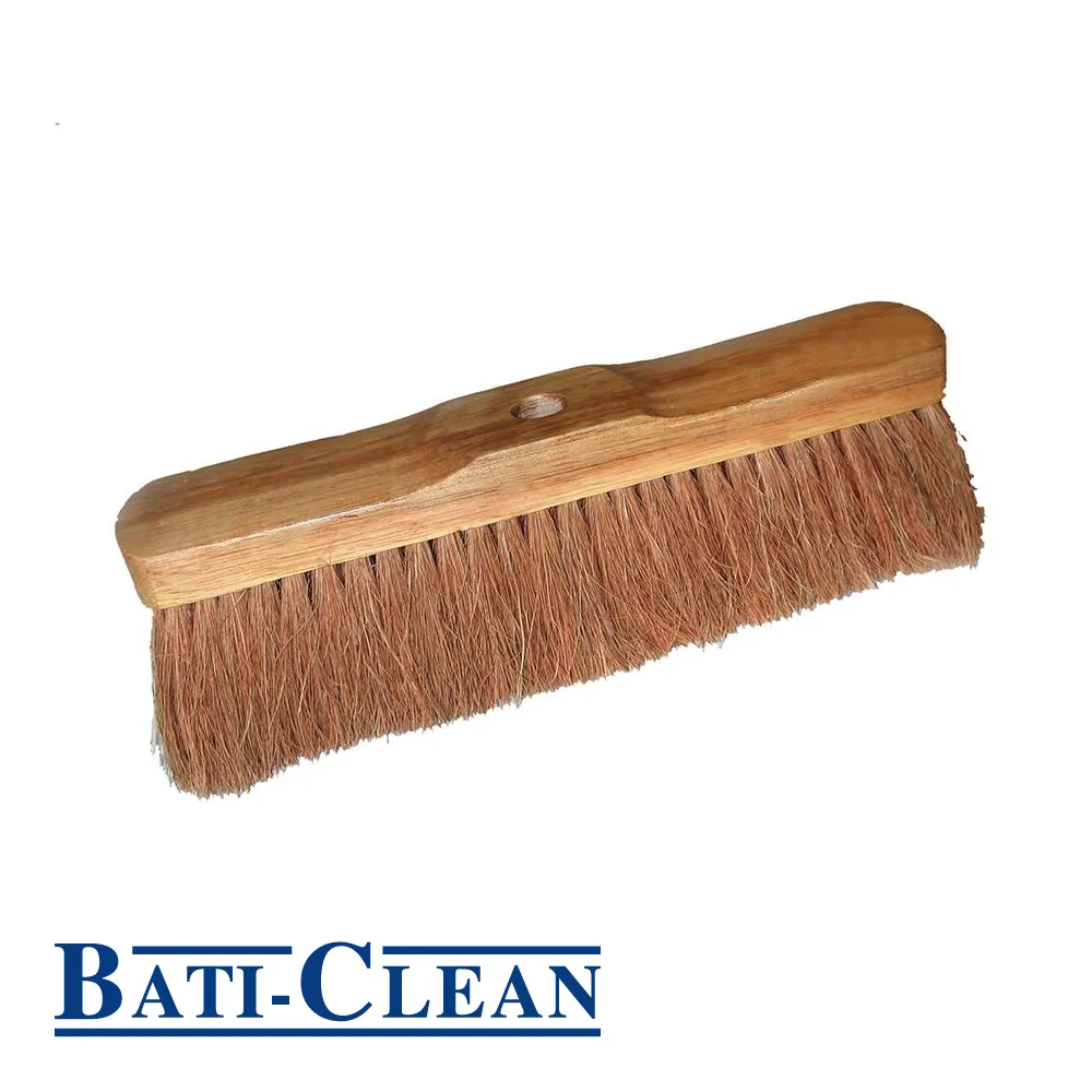 Balai de ménage - coco, bois vernis - 320 mm - BATI-CLEAN