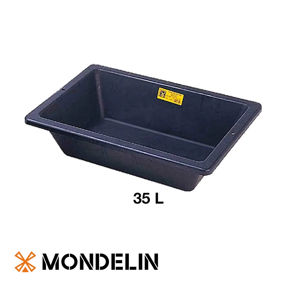 Auge à mortier - PROCHOK, rectangulaire, caoutchouc, noir - 35 L - MONDELIN