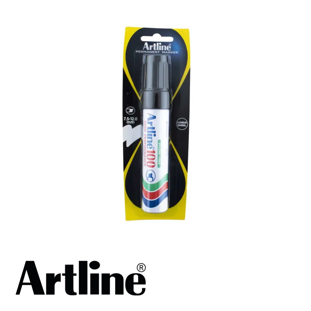 ARTLINE Marqueur permanent - 100 NEAT, noir, pointe biseautée - 7,5-12 mm (0629113)