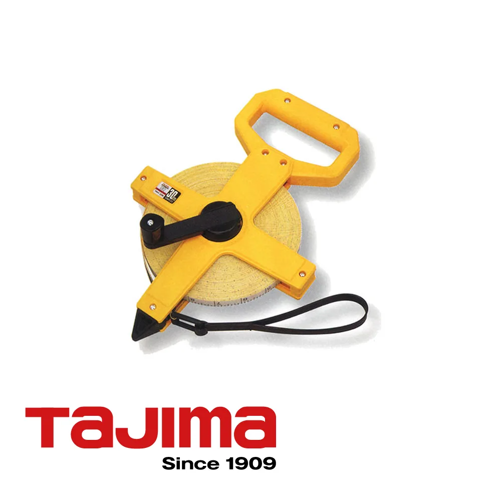 Decamètre - ruban en fibre, boîtier ABS, cadre - 30 m x 13 mm - TAJIMA