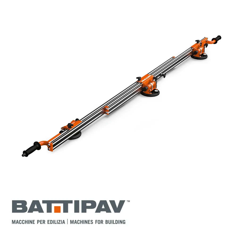BATTIPAV Lève-carreaux - AGILE LIGHT SYSTEM, barre télescopique, 3 ventouses - 3300 mm